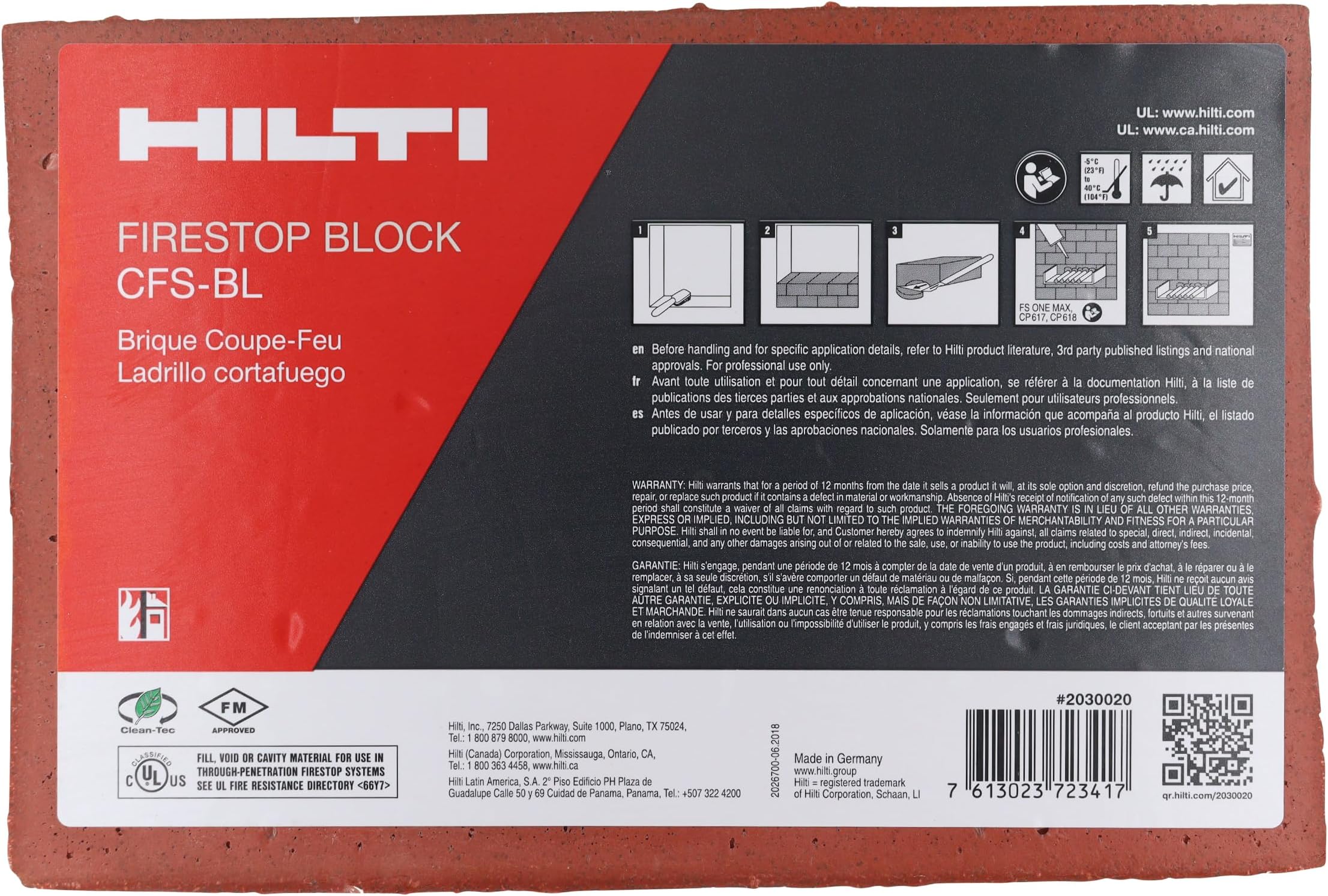 Hilti Firestop Block CFS-BL
