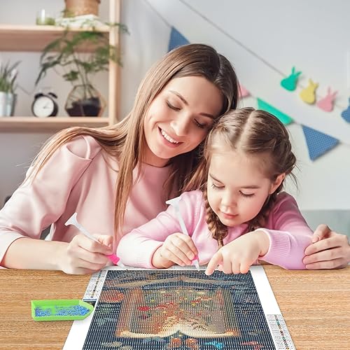 Miniatura 3 de MOGTAA Kit de arte de diamantes de mariposa en libro para adultos, kit de pintura de diamantes de flores de taladro completo para principiantes, kit