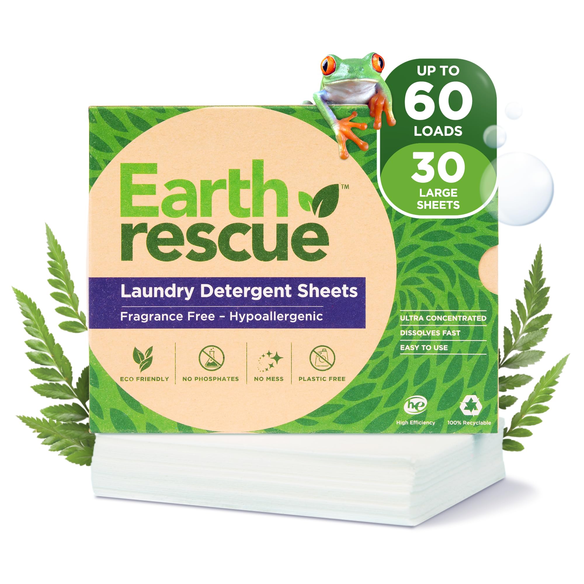 Earth Rescue Laundry Detergent Sheets
