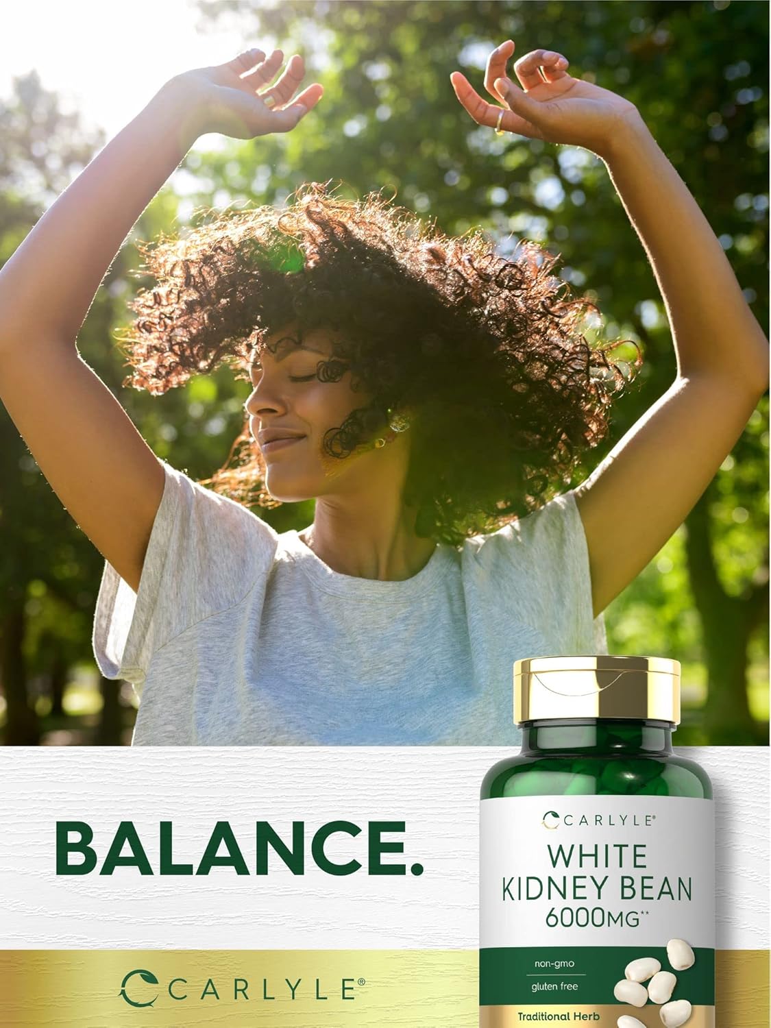 White Kidney Bean | 6000mg | 200 Count | Non-GMO & Gluten Free Extract | by Carlyle : Health & Household