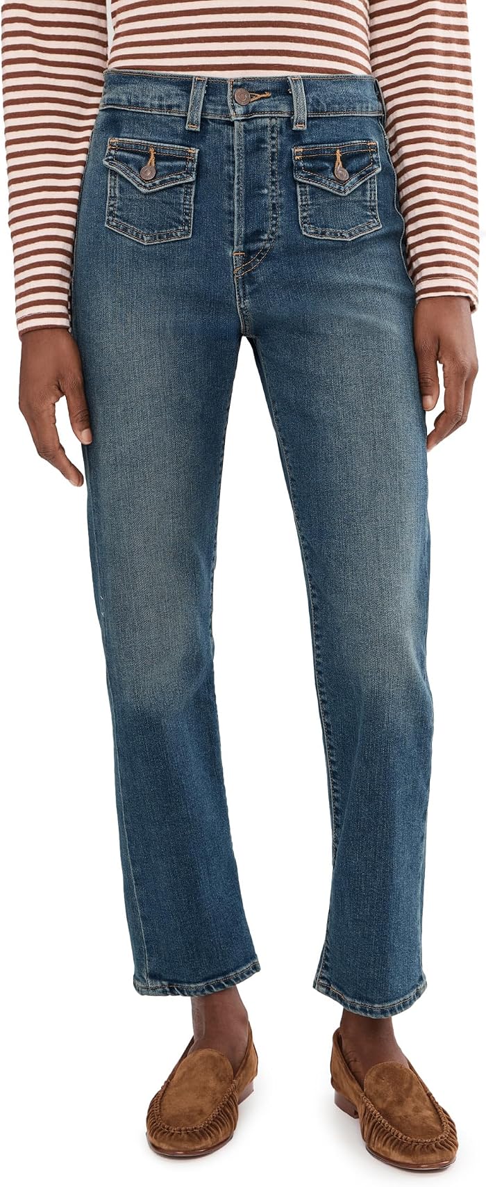 Levi's® Женские джинсы Levi's Wedgie с накладным карманом с клапаном, цвет: Синий — фото 1
