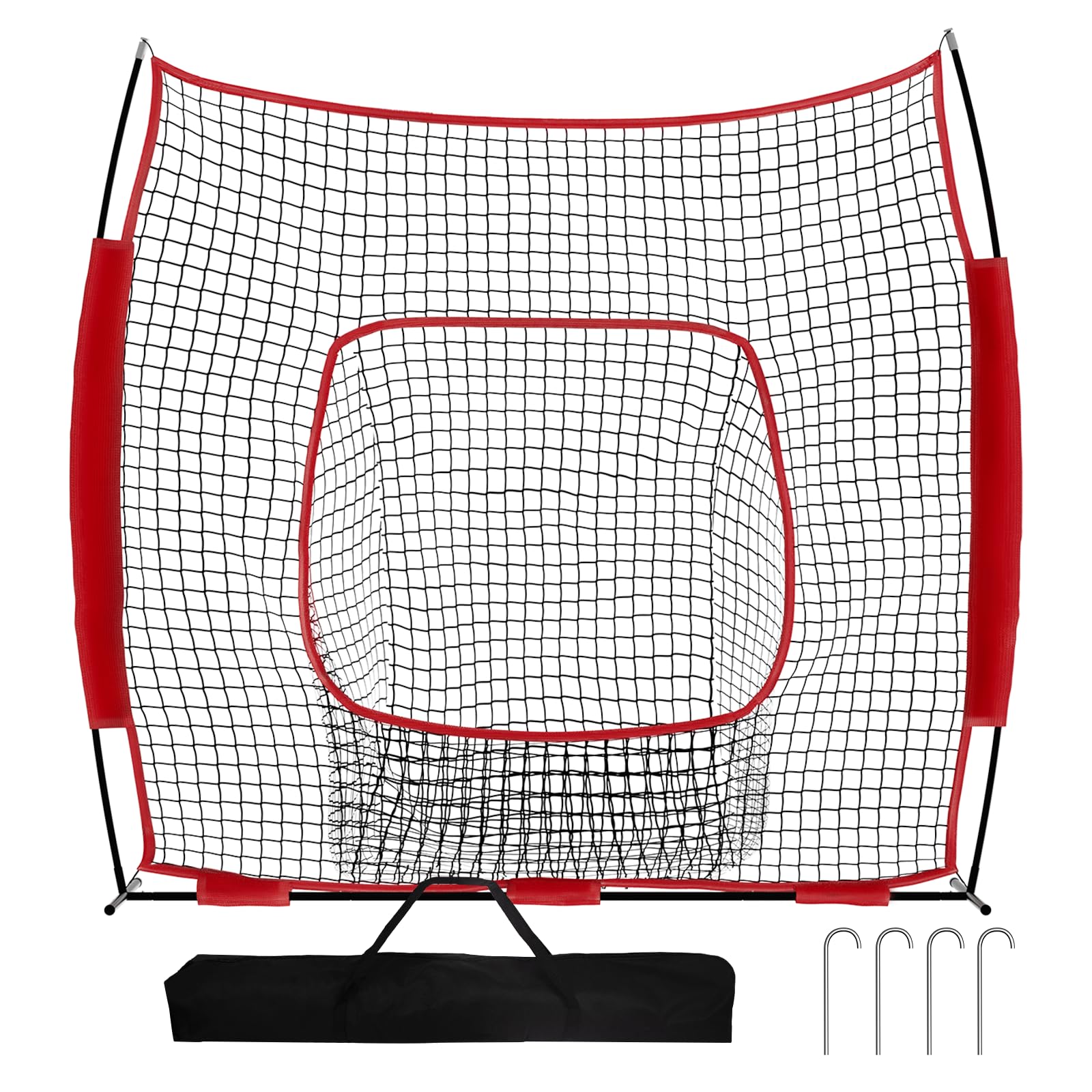 Filet de Frappe d'entraînement pour Baseball et Softball avec Zone de Frappe, Tee, Portable