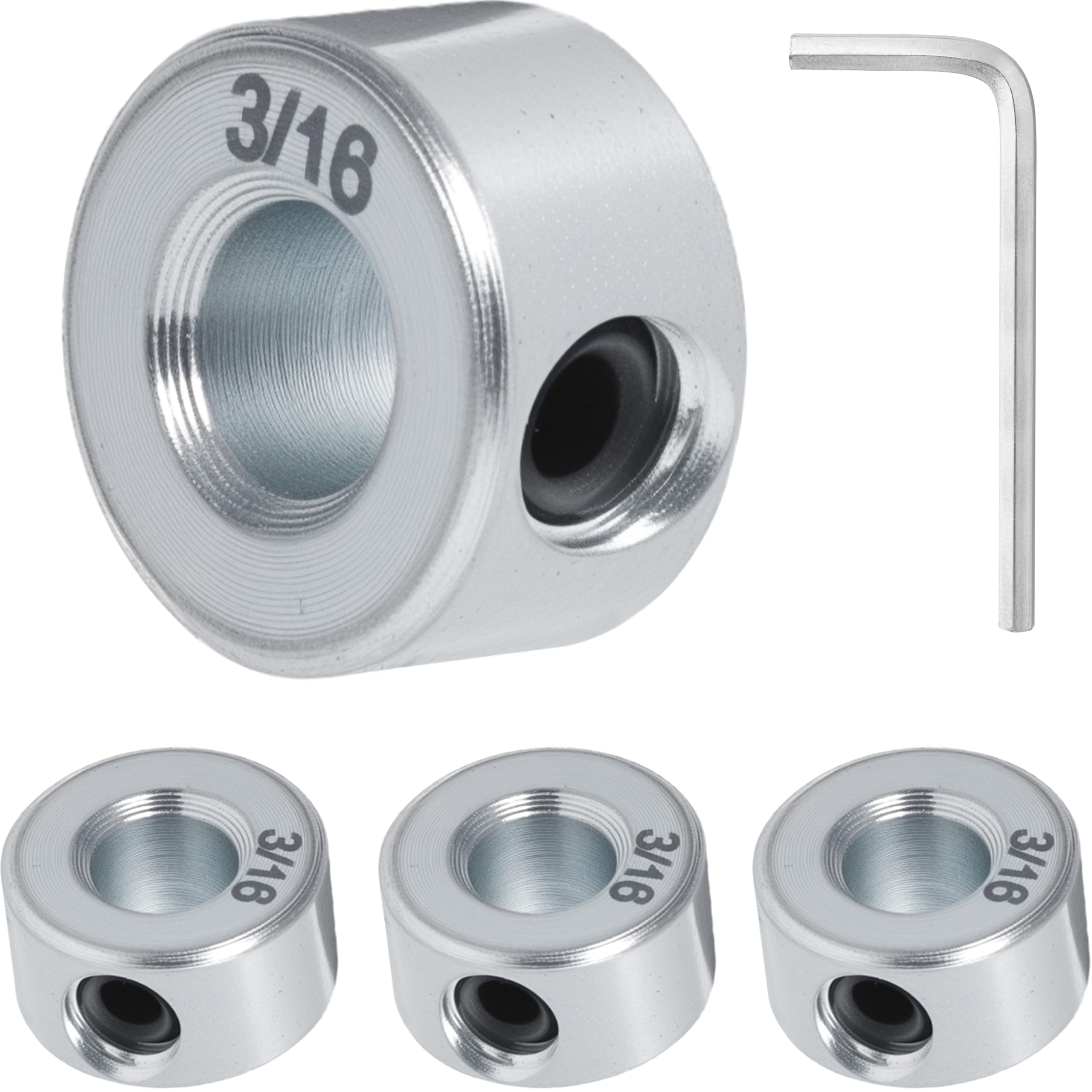 Zinc Plated Shaft Collars - 8 Pack -16 Zinc Plated Shaft Collars - 8 Pack -16