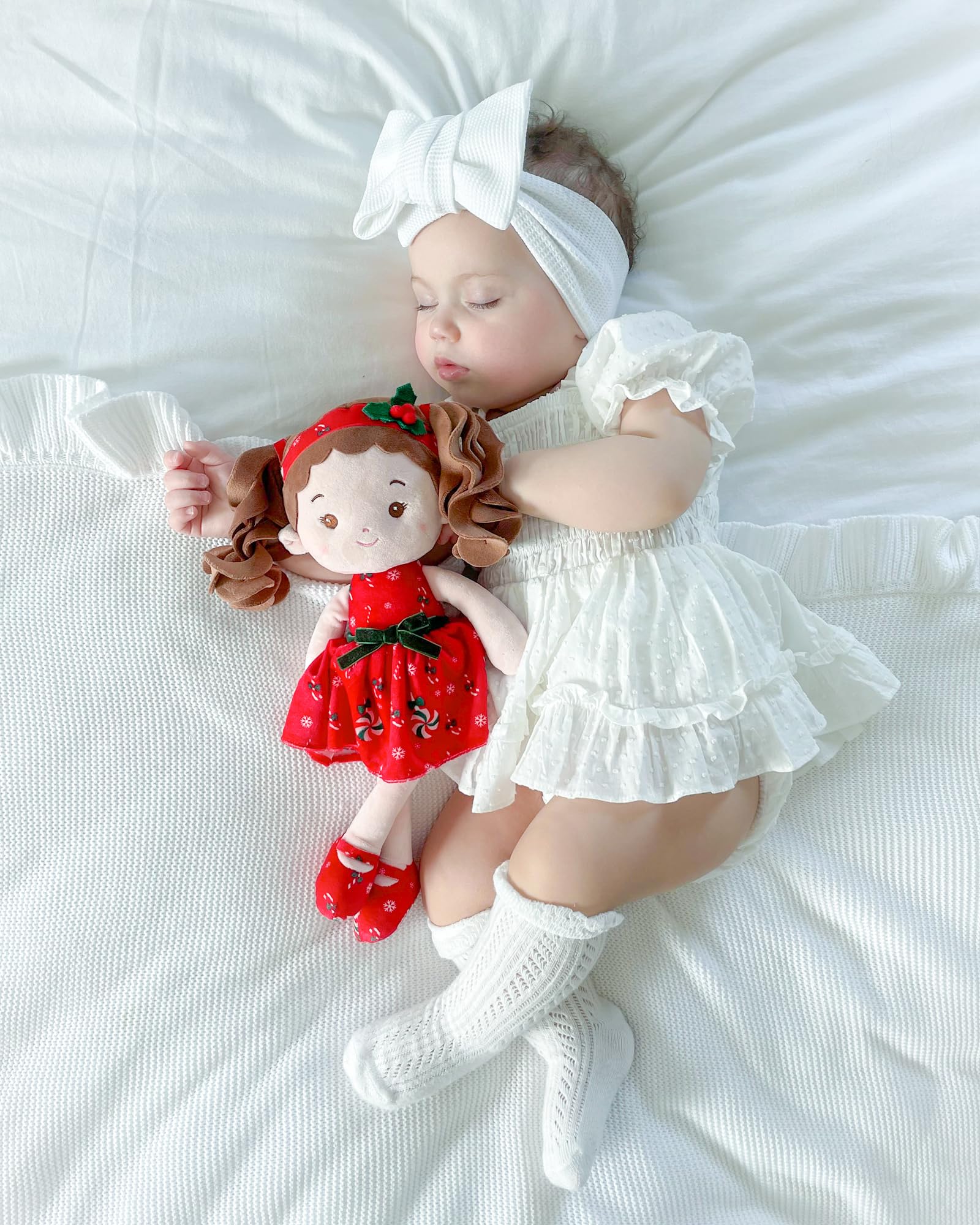 LeyaDoll Doll Baby Boy Toys (12 cali), Moje pierwsze dziecko Szmaciana lalka dla 1-letniego chłopca prezent urodzinowy, pluszowe zabawki dla małych dzieci-Sakura Girl-Pink