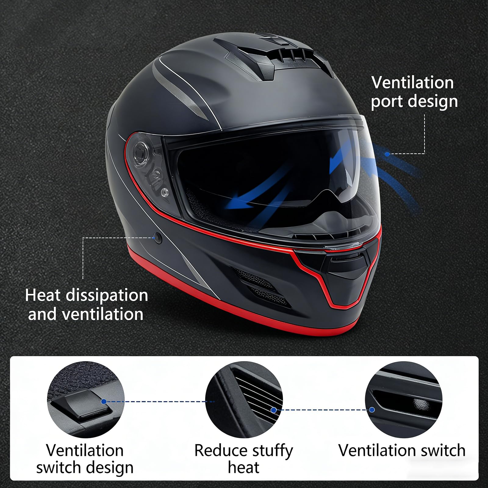 Caschi Bluetooth Modulari Casco Moto Omologato ECE Integrale Uomo Donna Caschi Moto Bluetooth con Risposta Automatica, Doppia Visiera Casco Motocross Anteriore Ribaltabile