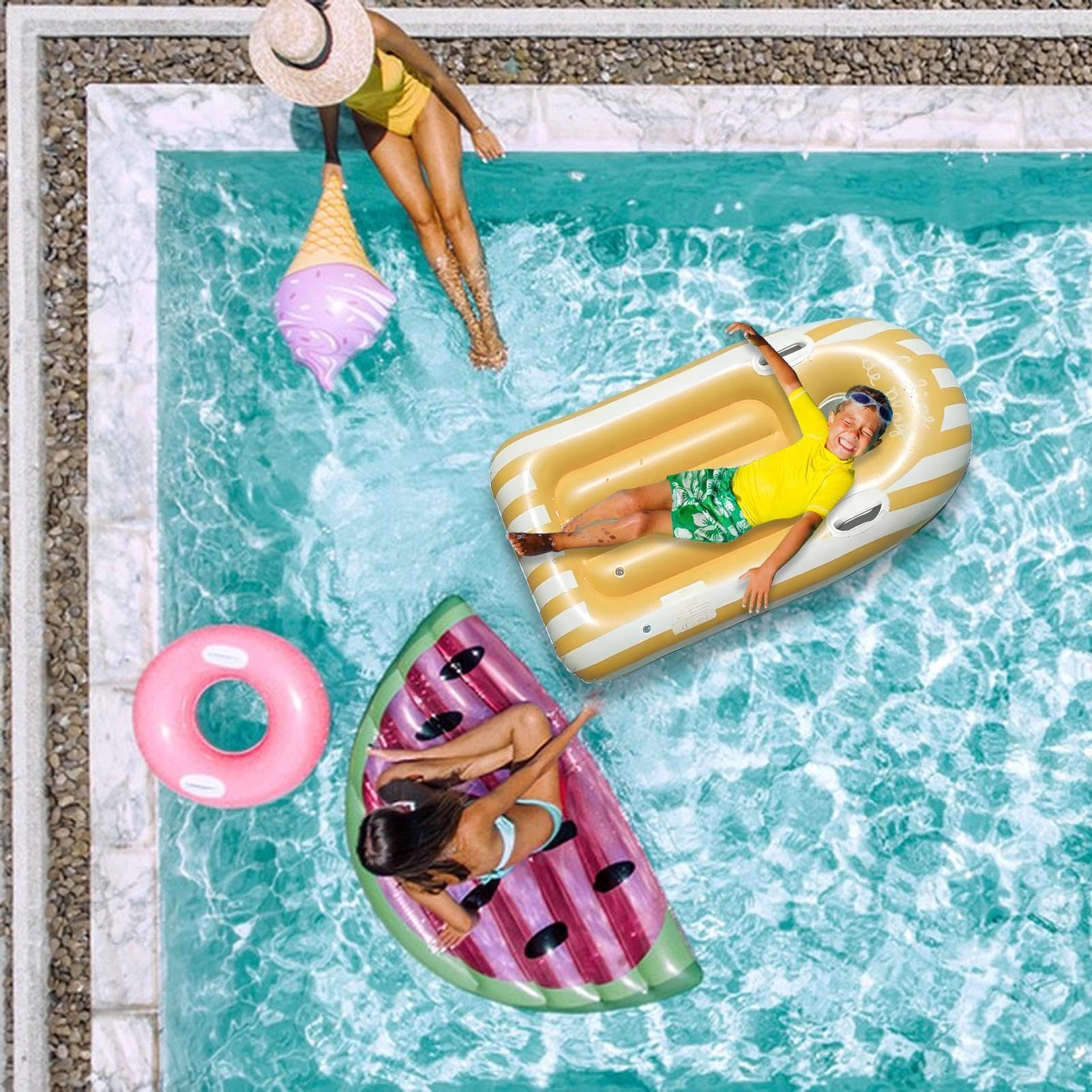 Tavola da Nuoto - Surfboard gonfiabile galleggiante portatile con maniglia - Giochi da spiaggia per bambini | per vacanze estive viaggi laghi acqua surf surfing giochi attività sportive