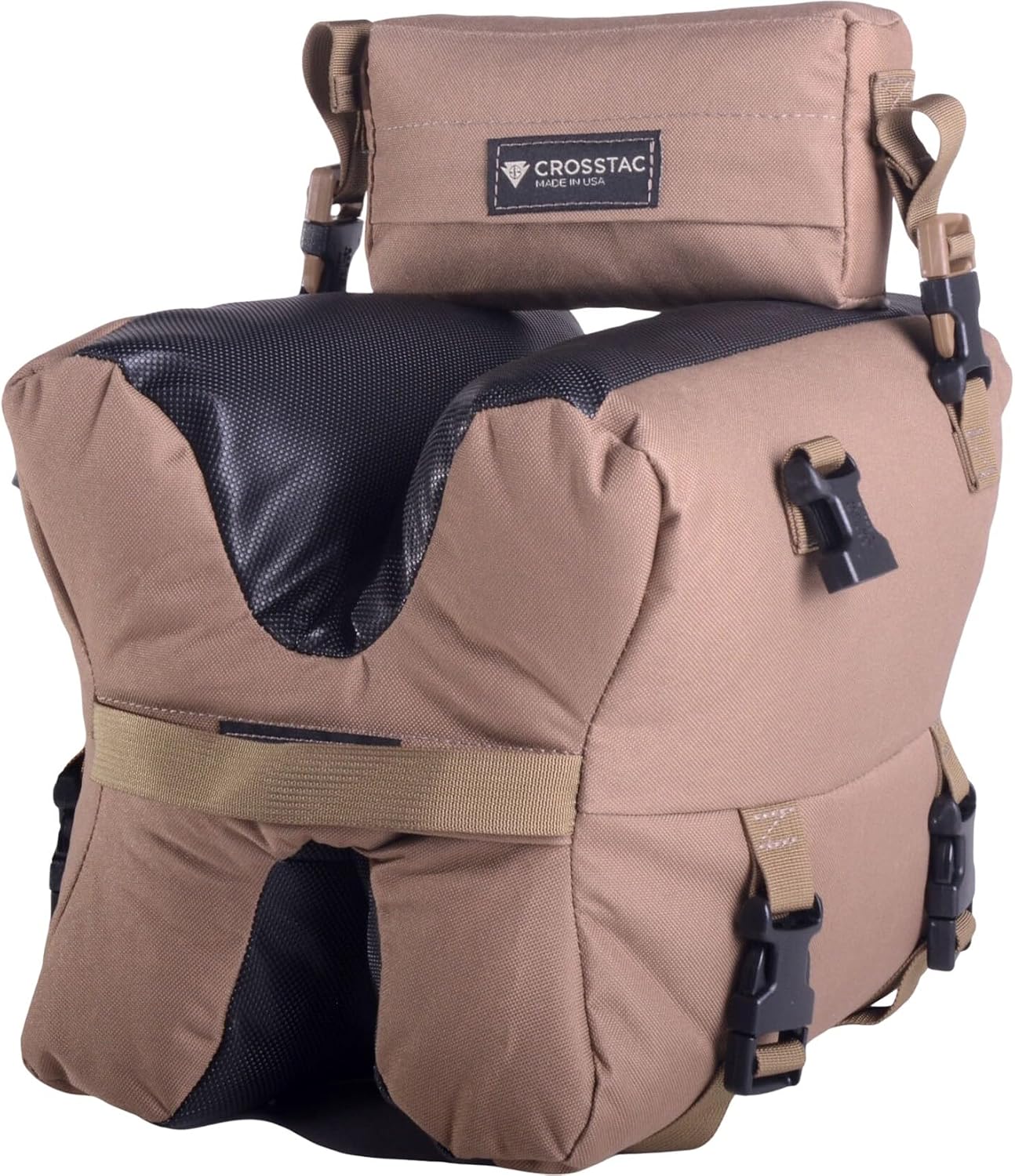 Crosstac X-Bag Shooting Rest Bag w/Pistol Rest, Coyote Brown, 110075-CB