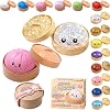 Dumpling Squishy Blind Box - Glitter Dumpling Squishies 2026 Colourful Dumplings Stress Fidget Squishy Toys with Steamer for Children Adults Students Home Office Classroom (Glitter White + Pure Pink)