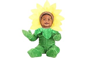 Infant Flower Costume, Yellow Sunflower Halloween Costume, Baby Sunflower One-Piece