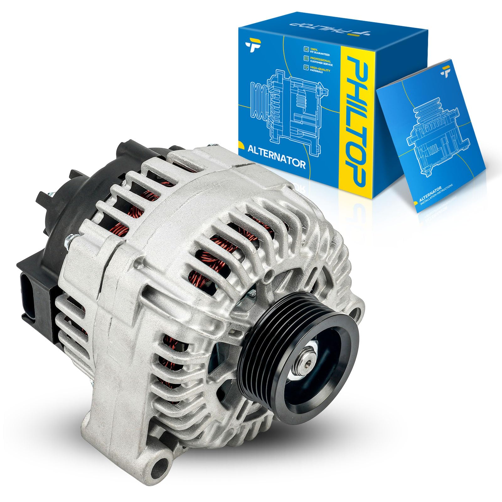 PHILTOP New Alternator 13968N Fit for 2002-2004 Chevrolet Corvette MT