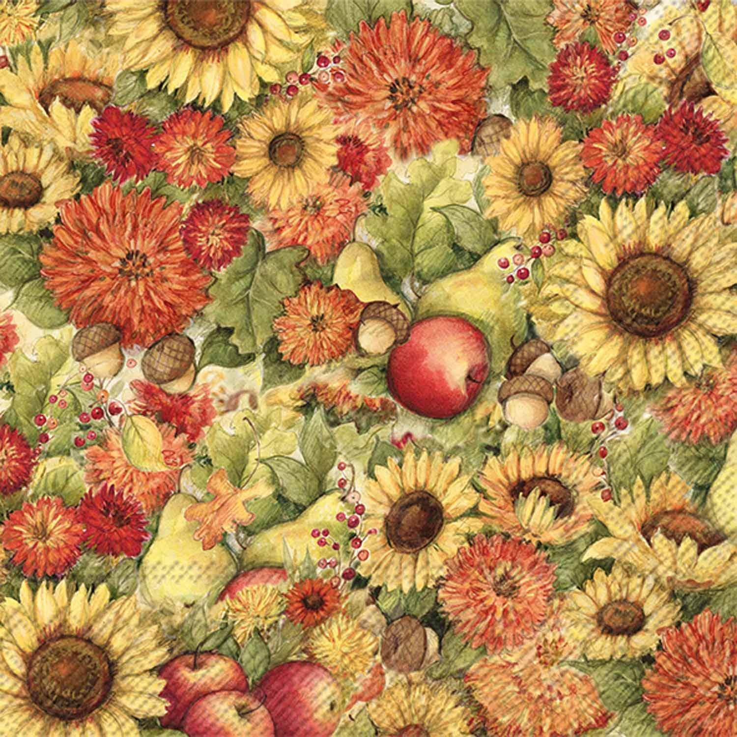 Ideal Home Range 3-Ply Paper Lunch Napkins, 20-Count, 6.5 x 6.5-Inches Folded, Coneflower Cream