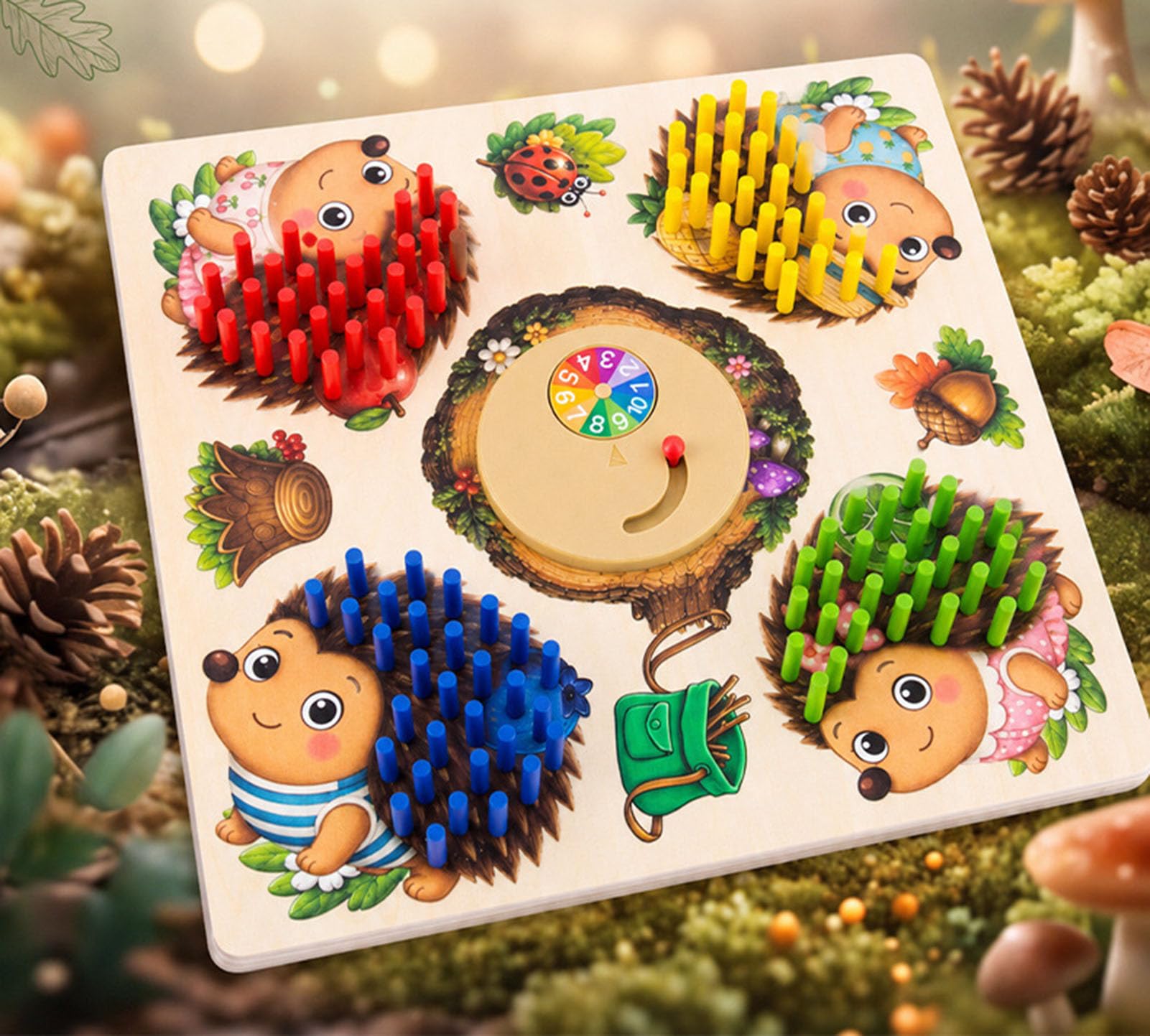 Juego de Mesa Pin del Erizo, Juguete de Rompecabezas de Batalla Padre-Hijo