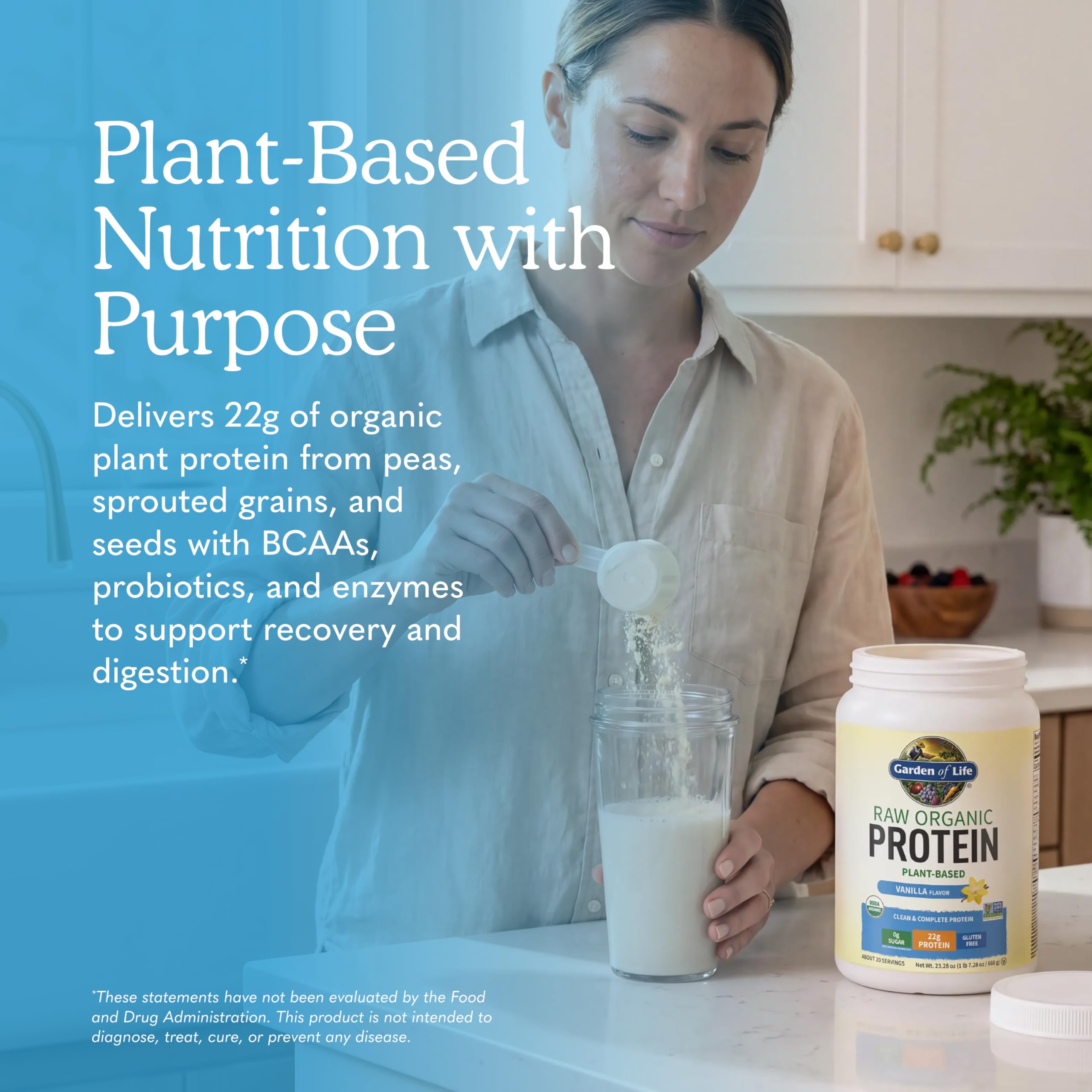 Garden of Life Raw Organic Protein Powder, Vegan, Vanilla, 20 Servings — Amazon image 2