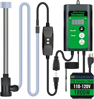 1800W Fully Submersible Water Heater for Hot Tub & Above Ground Pool – Portable Immersion Electric Heater with GFCI & Thermostat for Bathtub, Inflatable Pool, Baptistry, Sap and Bucket