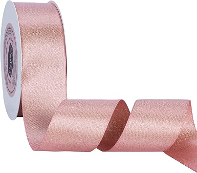 VATIN Double Faced Rose Gold Luxury Glitter Purl Ribbon,1-1/2 Inches x 10 Yards Prefect for Gift Wrapping,Floral Arrangements,Wedding Decorations