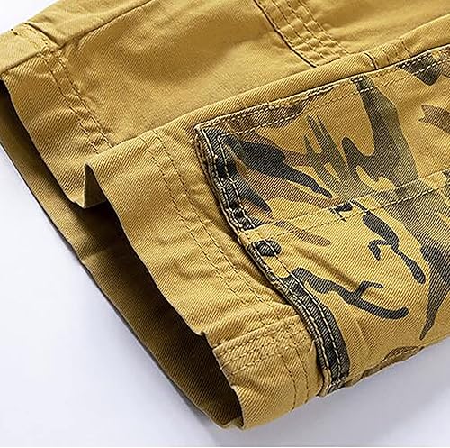 Miniatura 3 de Alalaso Pantalones cortos cargo para hombre, ajuste regular, ligeros, antidesgarros, casuales, tácticos, para exteriores, con múltiples bolsillos