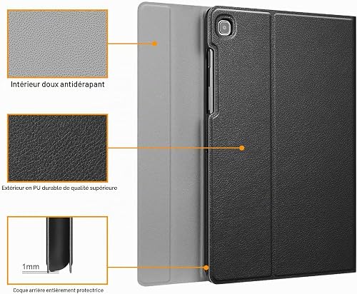 FINTIE Keyboard Cover for Samsung Galaxy Tab S5e T720 / T725 (10.5 Inch), [AZERTY French] Detachable Wireless Bluetooth Keyboard Protective Case Cover, Black - 6