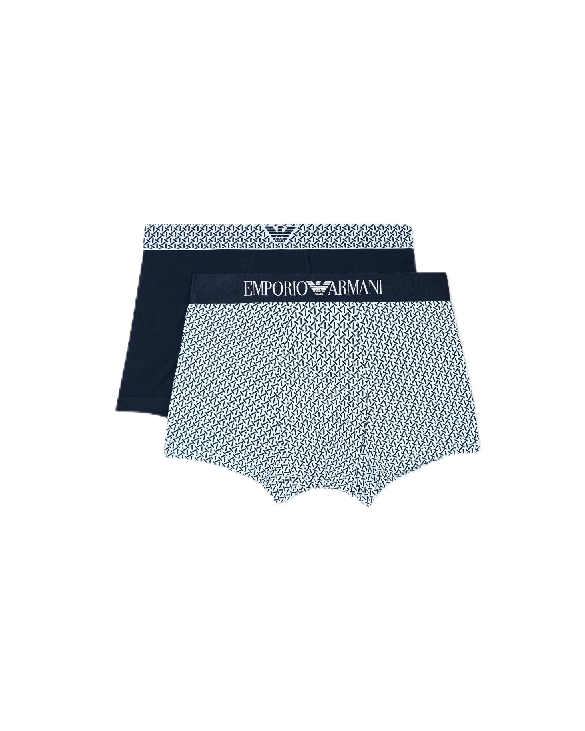 Emporio Armani Herren Ba.blu Geomet/Ar.blu 2-Pack Trunk, L