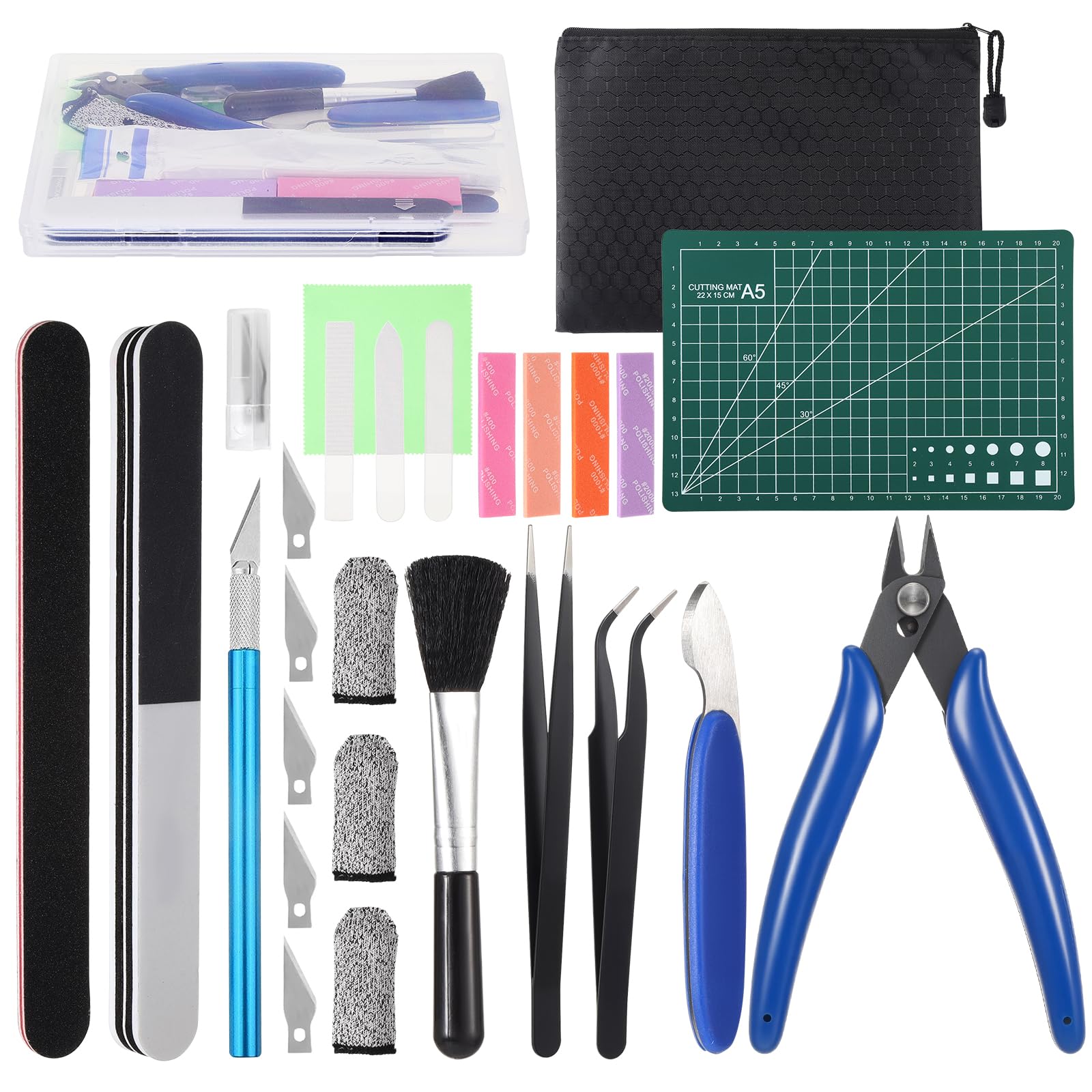 Fippy Gundam Model Tools Kit, Model Basic Tools Kit, Hobby Building Tools Kit for Gundam Basic Models Assembling, Building and Repairing (Set D)