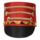 Children Kids Band Drum Major Hat Toy Soldier Cap Majorette Master Hat Cosplay Costume Accessories