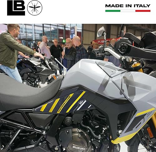 Miniatura 3 de labelbike - Pegatinas 3D para protecciones de asiento inferior de motocicleta compatibles con Suzuki V-Strom 800DE - Color Amarillo