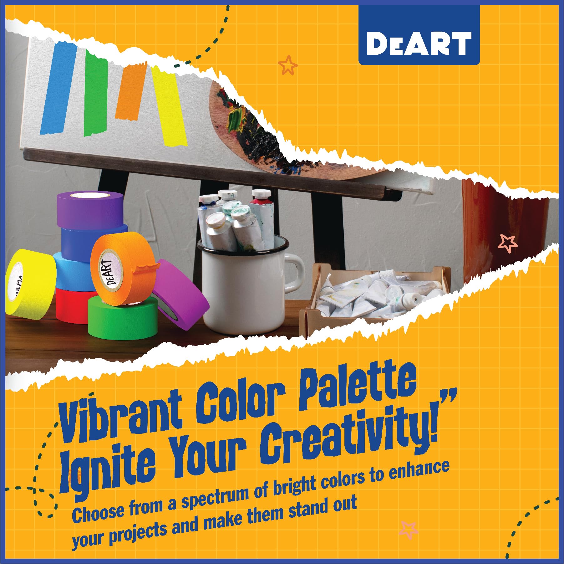 DEART Nastro adesivo colorato per pittori