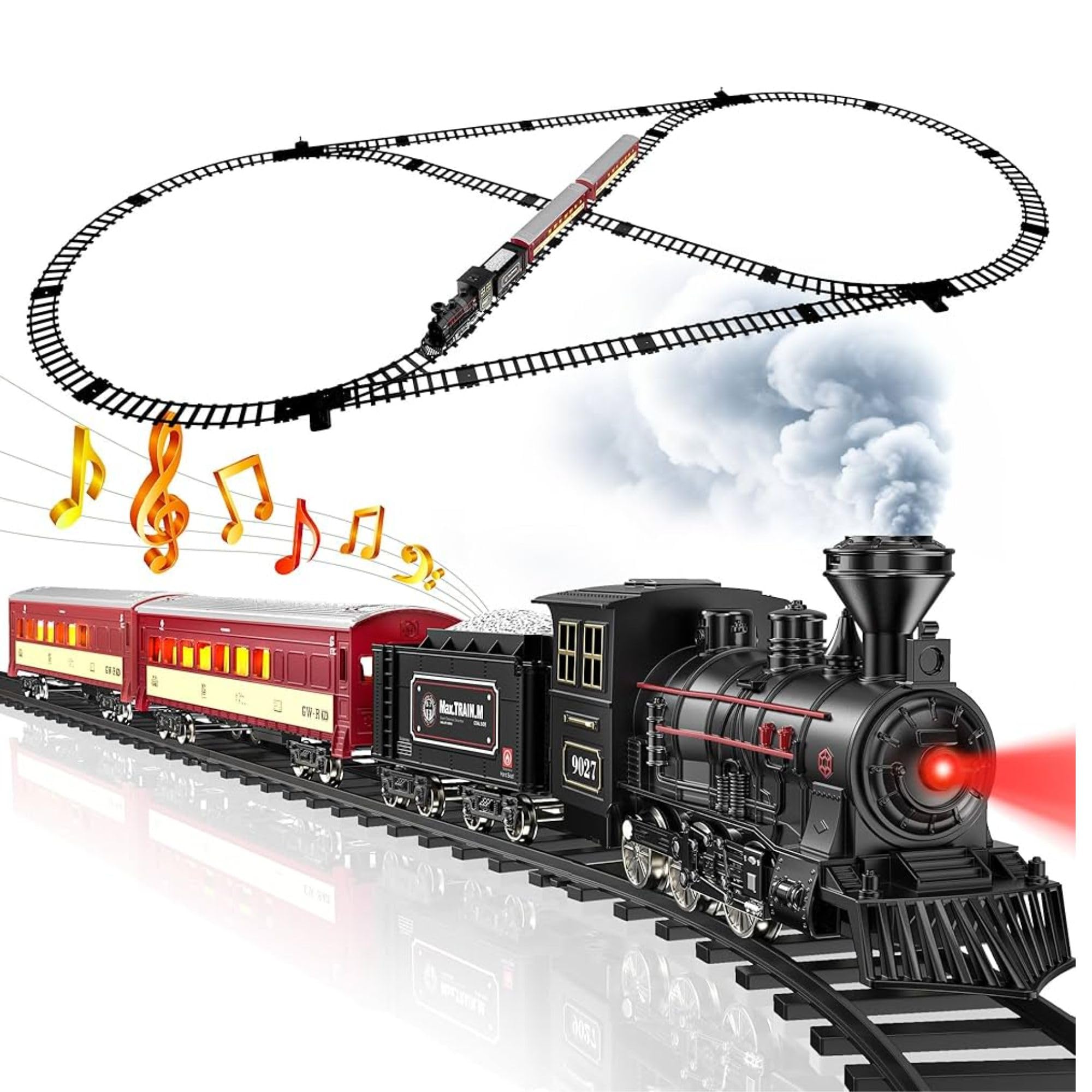 Mallexo Classic Train with Track & Paper Tunnel Toy Set|1Pc