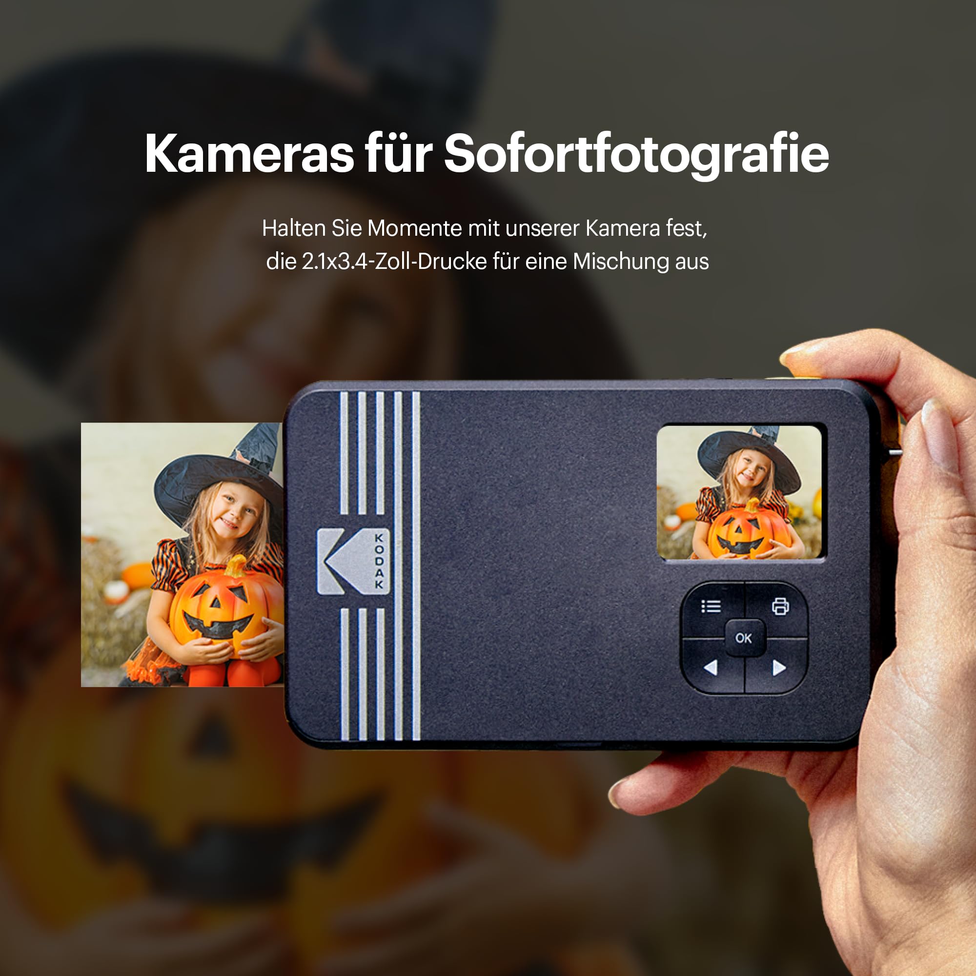KODAK Mini Shot 2 Retro 4PASS 2-in-1 Sofortbildkamera und Fotodrucker (5,3x8,6cm) + 8 Blatts, Gelb