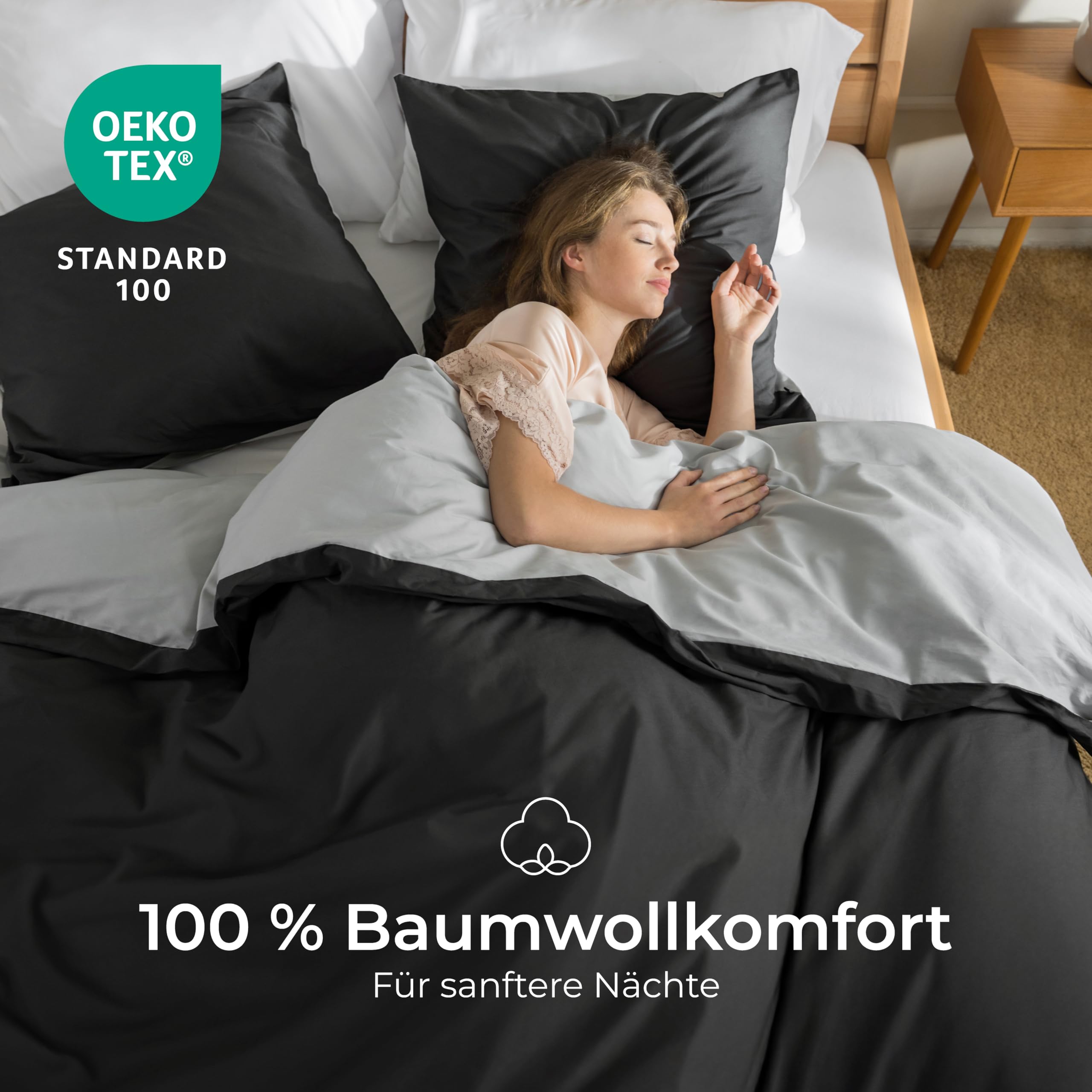 Dreamzie - Bettwäsche 260x240-2X Kissenbezug 65x65 - Baumwolle