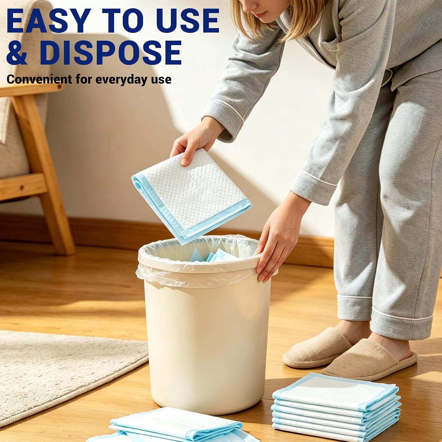 30"x36" Bed Pads Disposable Adult, 7-Layer,Extra Large 100 Count | Overnight Protection for Incontinence, Super Absorbent, Quick-Dry, Skin-Friendly, Pee Pads for Dogs, Elderly, Baby
