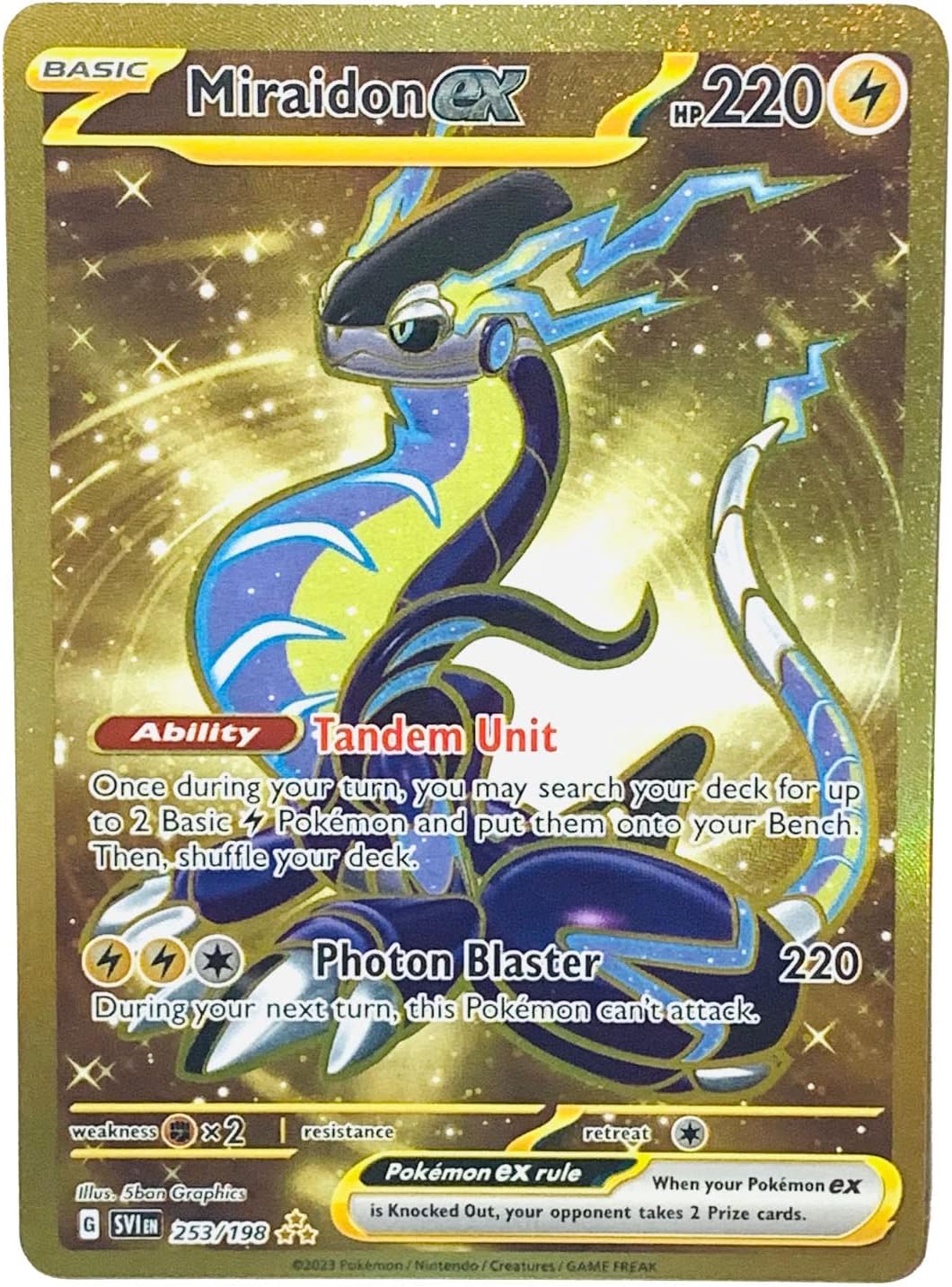 Pokemon Miraidon ex 253/198 Scarlet & Violet Secret
