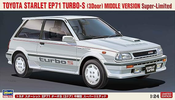 Hasegawa - 1:24 Toyota Starlet EP71 Turbo-S (3Door) Middle Version Super-Limited