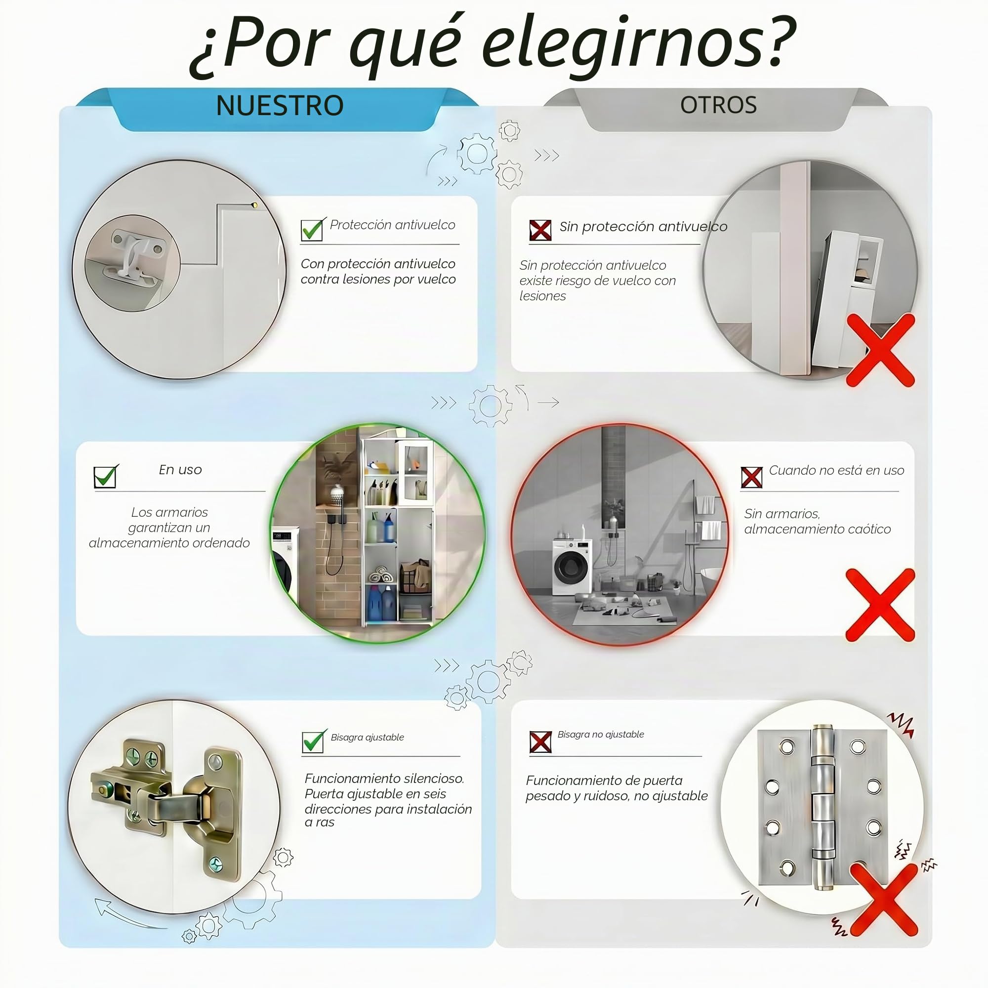 1 Pieza Armario de Cocina, Armario Escobero Exterior para Escobas Aparador Alto Estante con Puertas y Estante Ajustable Armarios para Baño/Cocina/Sala de Estar/Comedor/Pasillo/Blanco/65×30×165CM