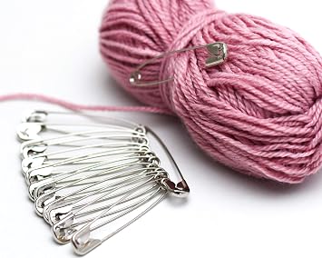 Safety Pins 2.1 Inch, Assorted Pack of 200, Heavy Duty Safety Pins, Steel Straight Pins