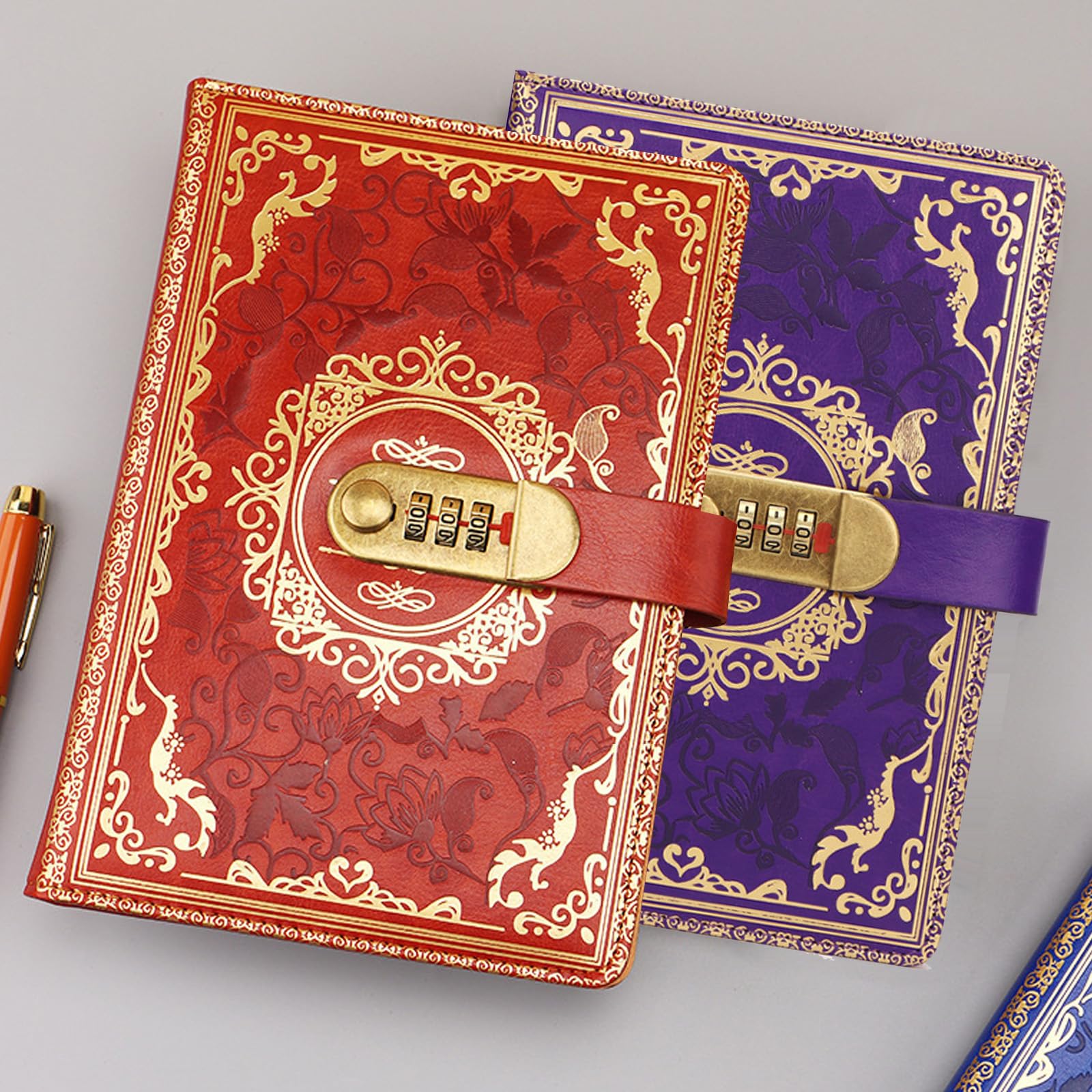 ZXHQ Journal intime avec verrou pour filles et enfants en cuir