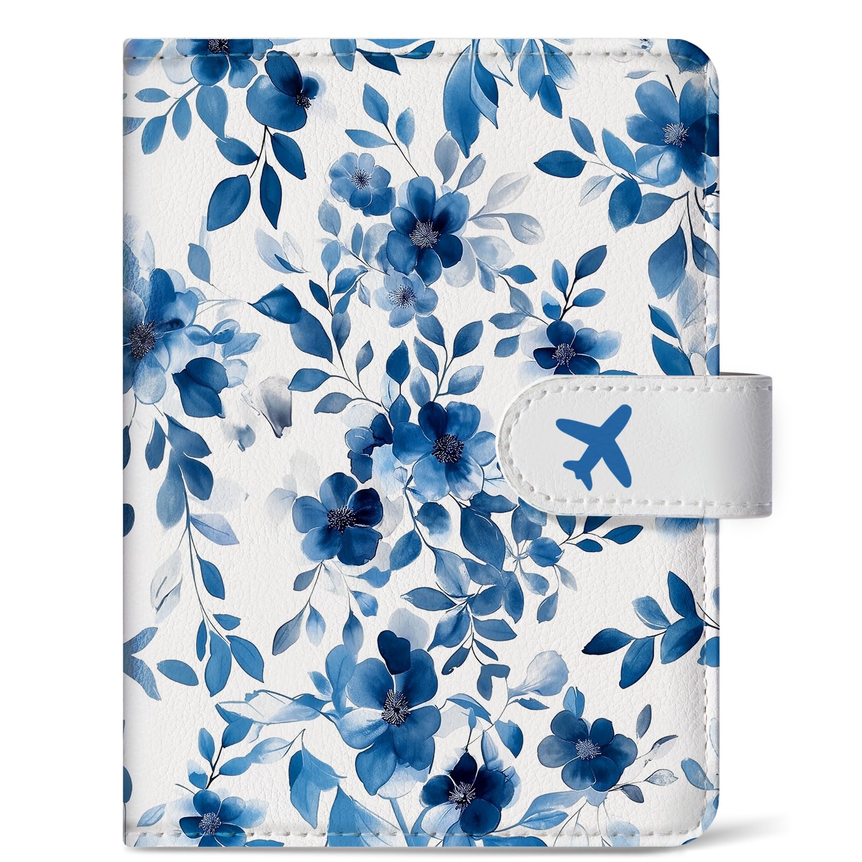 Passport Holder for Travel Essentials, RFID Blocking Leather Cover Wallet with Magnetic Closure, Aesthetic & Cute Passport Book Case for Women and Men