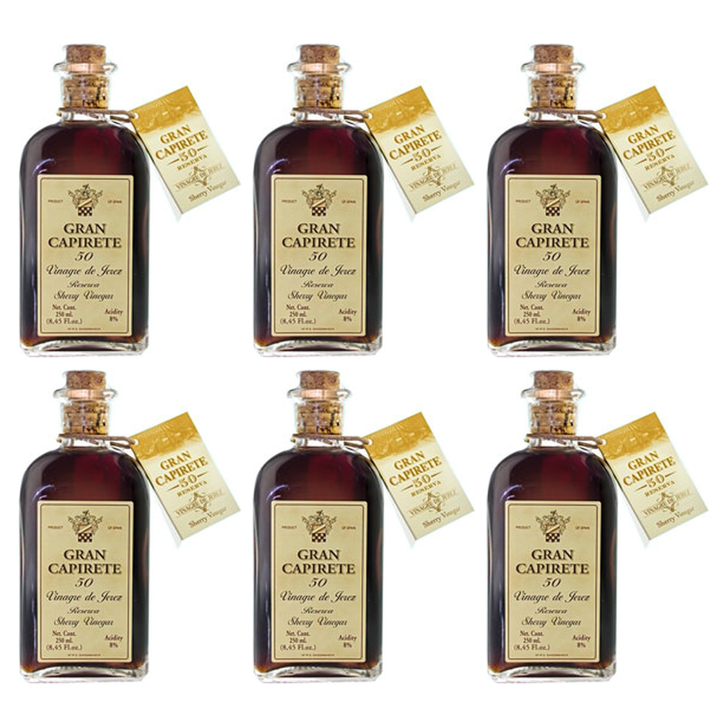 CAPIRETE Sherry Essig Gran Capirete 50 Spanien inkl. FeinWert E-Book (6 x 250 ml)