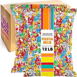 Mezcla de caramelos de piñata – 12 libras – Paletas surtidas de Halloween, caramelos, chicles y caramelos duros – Dulces de fiesta envueltos individualmente para escuelas, truco o trato, profesores y