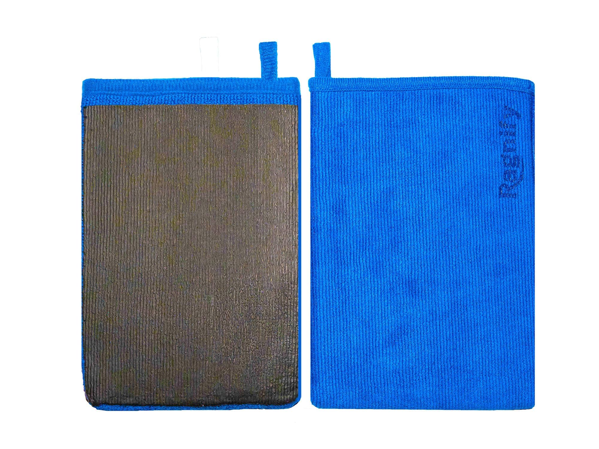 Pack of 2 Clay Mitt Auto Detailing Medium Grade Alternative Mitt for Flawless Removal of Surface Bonded Micro Contaminant (Blue)