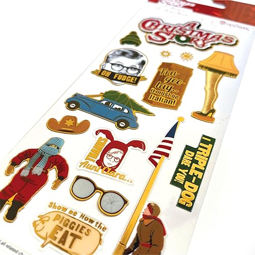 Miniatura 2 de Paper House Productions A Christmas Story - Hoja de calcomanías con efecto de esmalte brillante para manualidades, álbumes de recortes y recolección