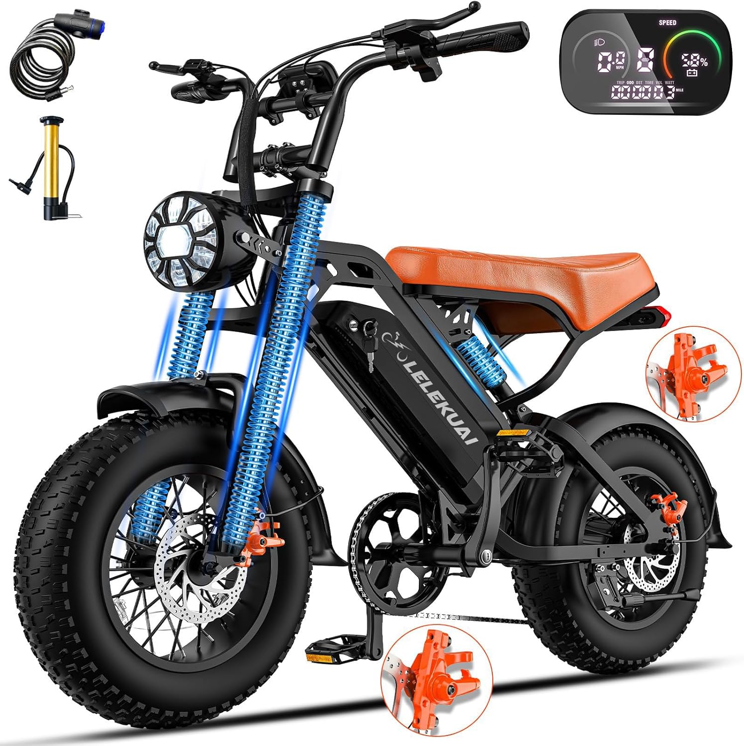 Electric Bike for Adults, 26" Commuter Ebikes with 7-Speed Gears, 25MPH Lightweight E Bike, 720W Peak Motor, 375Wh Removable Battery, 50 Miles Range, Electric Mountain Bicycle for All Terrain