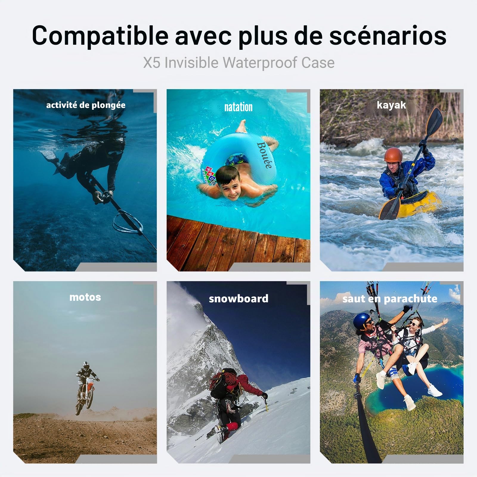 Étui de plongée invisible pour Insta360 X5