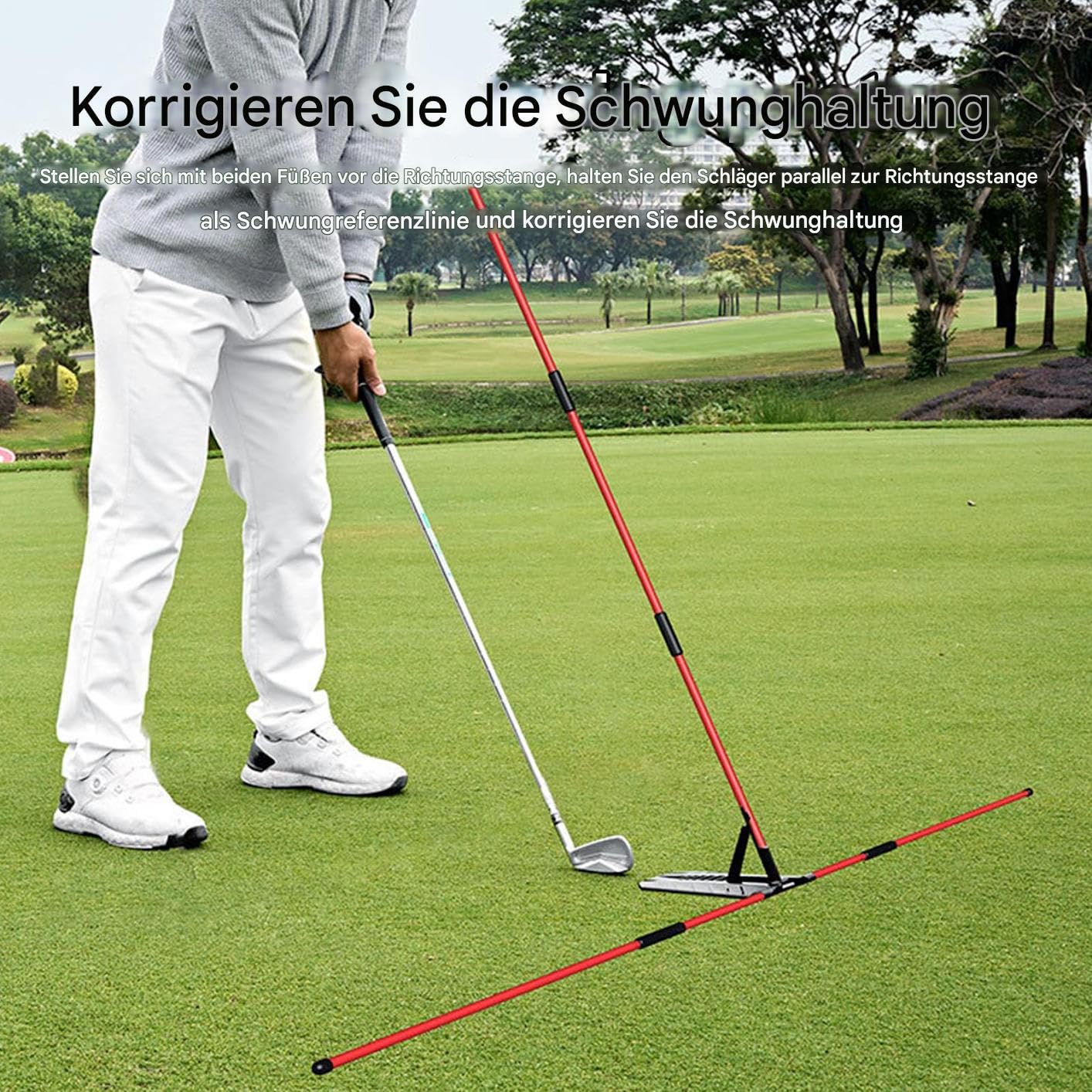 Generisch Allineamento di bastoncini da golf, bastoncini di allineamento del golf – Allineamento multifunzione portatile | Sport e intrattenimento per famiglia, amici, casa, professionisti
