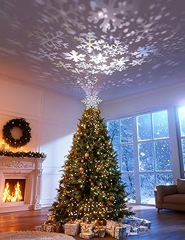 Amazon.com: DG-Direct Christmas Tree Topper Lighted with Silver