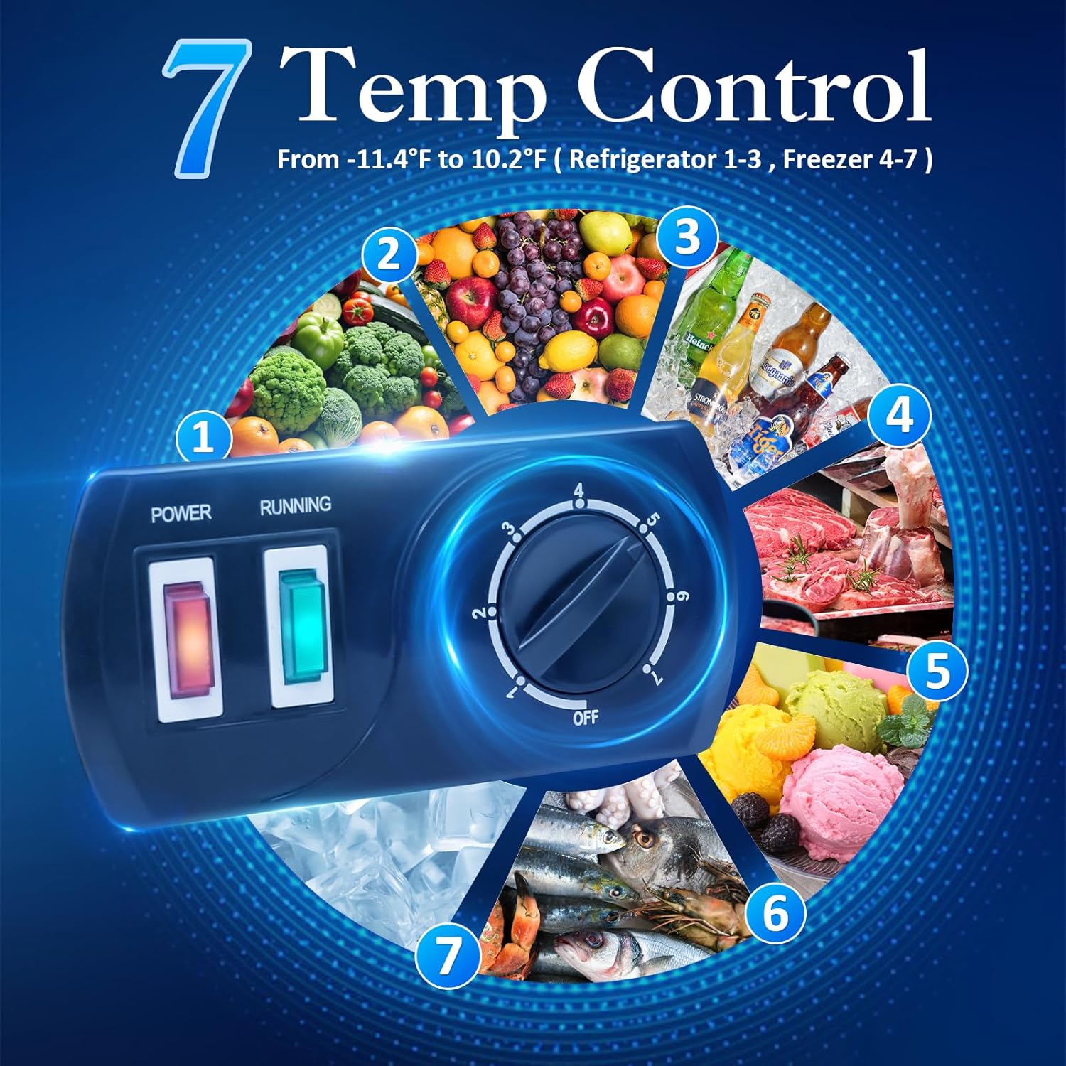 Chest Freezer - 4.2 Cu Ft Compact Deep Freezer with Fast Cooling & Convenient Pulley, Perfect for Kitchen Parlor, Small Freezer with Low Noise & Energy Saving, Space Gray