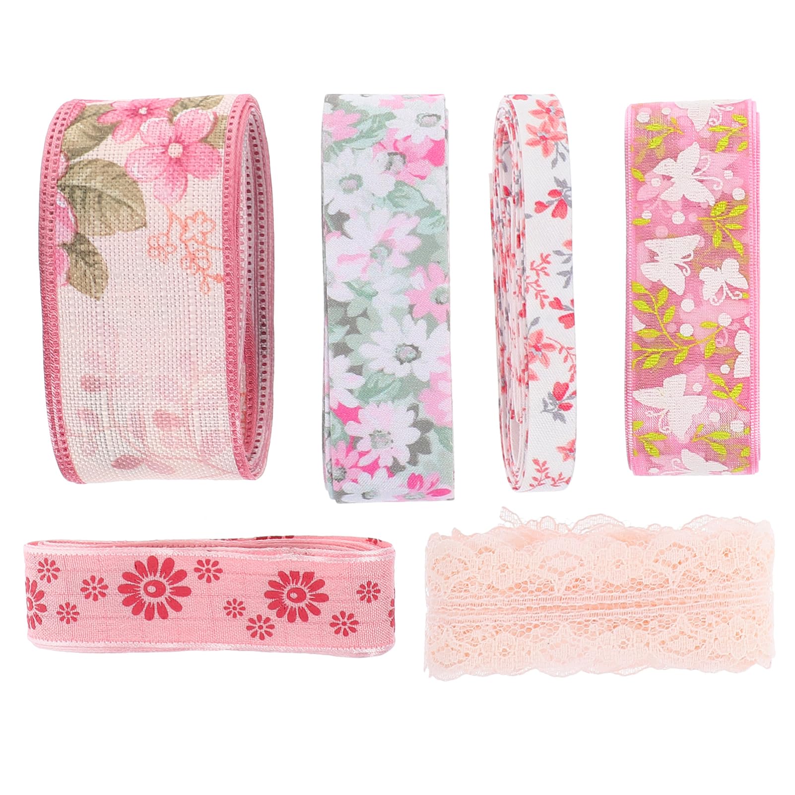 30rollos Cintas Decorativas De Raso Floral Para y Manualidades Ribbons De Metros Para Envolver Flores y Pasteles