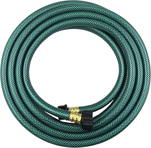Manguera de jardín de PVC de 12 pulgada, manguera de agua flexible con accesorios macho y hembra, sin fugas, resistente, para el hogar, al aire