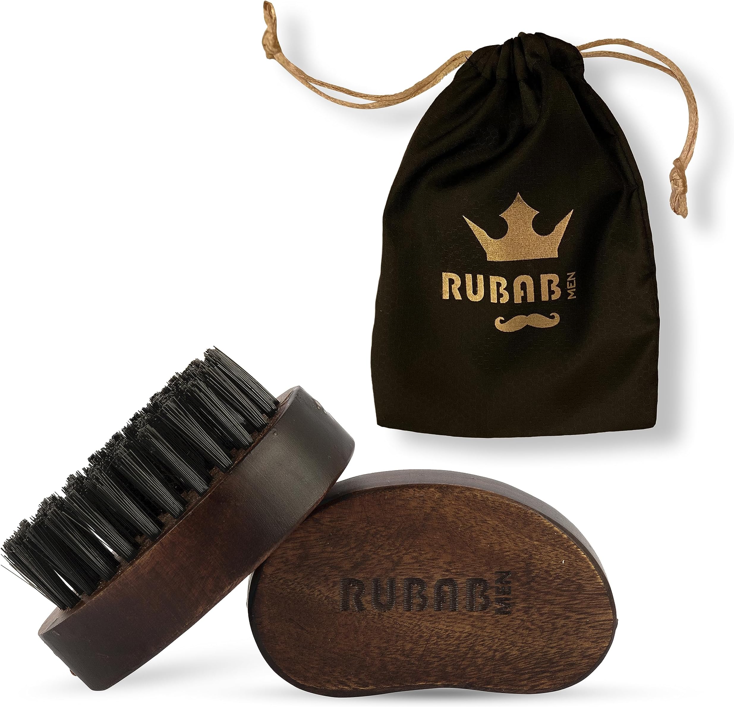 RUBAB MEN Travel Friendly Nylon Bristle Beard Brush for Men | Tame your Beard...