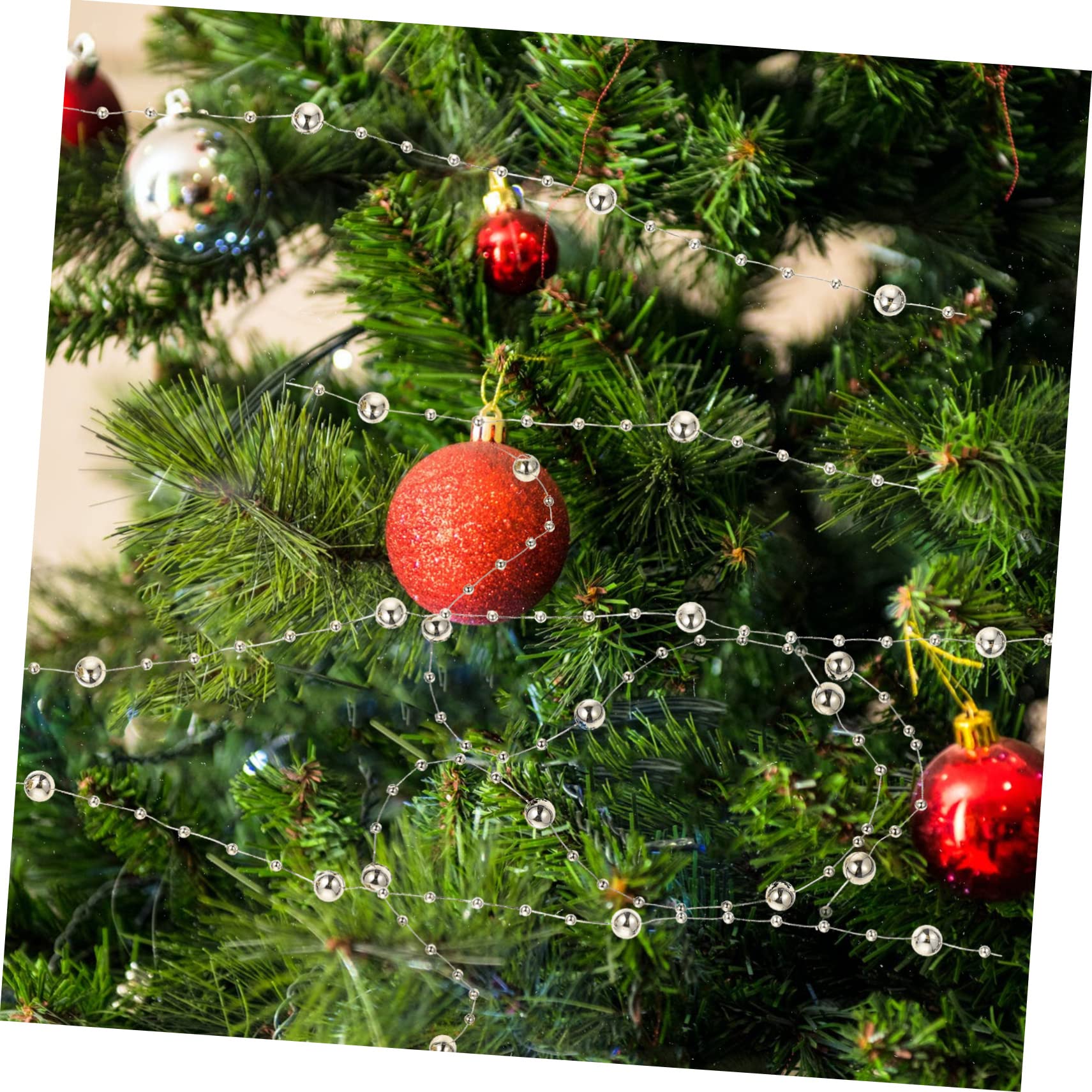 3rollen Perlenkette Mit Goldfarbenen Und Silberfarbenen Elektrischen Beschichtung Dekoration Für Hochzeiten Weihnachtsfeiern Und Handwerksprojekte