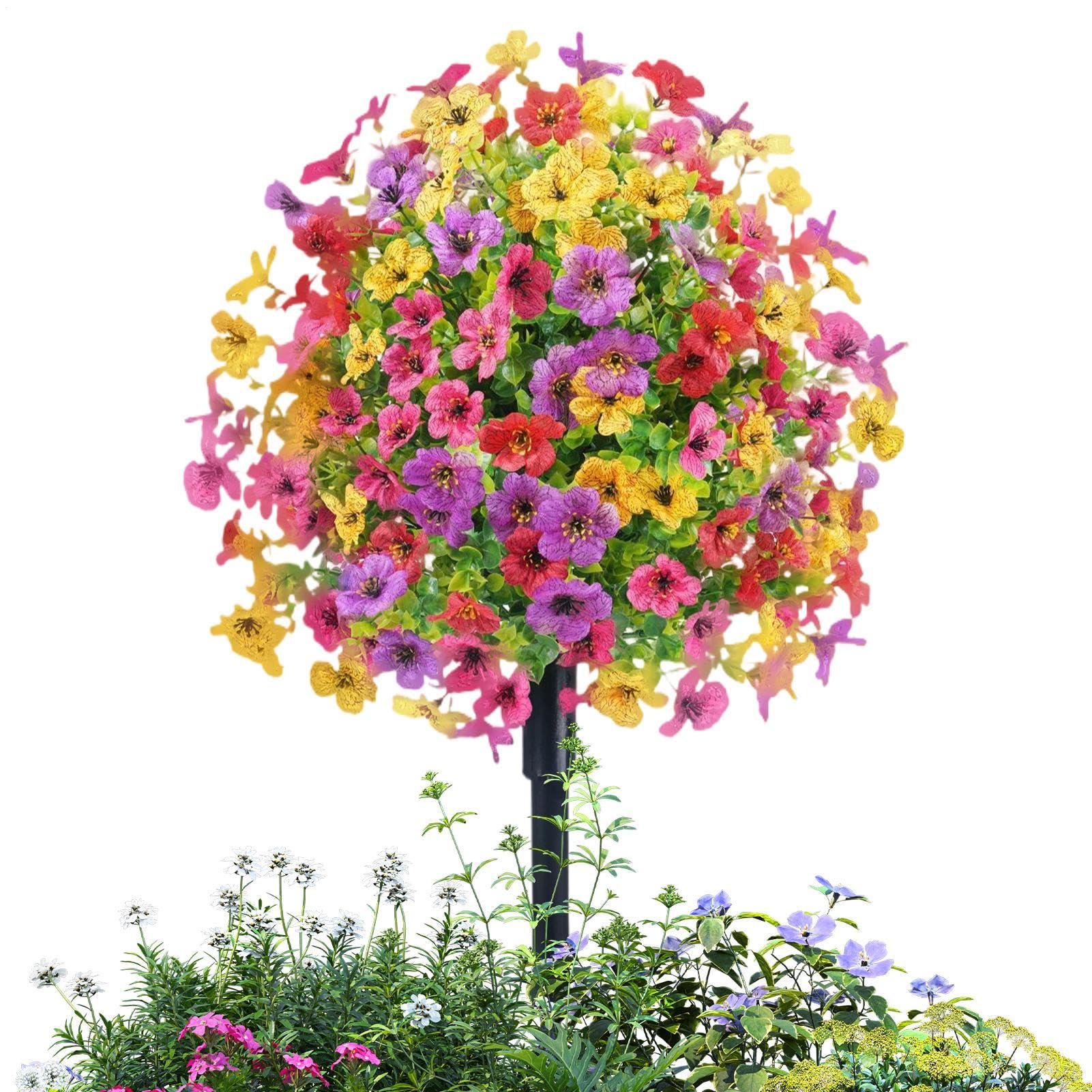 Fleurs artificielles extérieur sans décoloration toutes saisons 61 cm violet